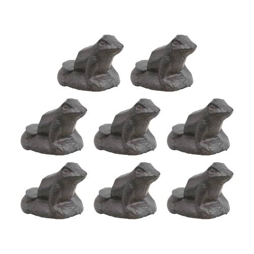 8PK LVD Home/Garden Decor Cast Iron Frog Plant Pot Foot Ornament 6.5x4.5x4.5cm