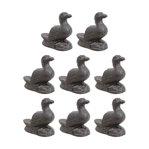 8PK LVD Home/Garden Decor Cast Iron Duck Plant Pot Foot Ornament 6x5.5x3cm