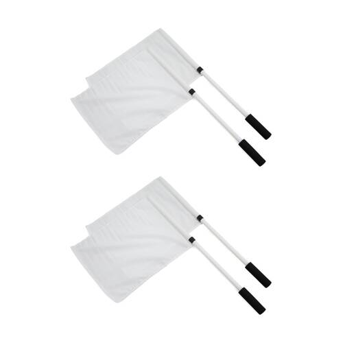 2x 2pc Victor Sports AFL Goal Umpire Flags With PVC Poles & Carry Bag