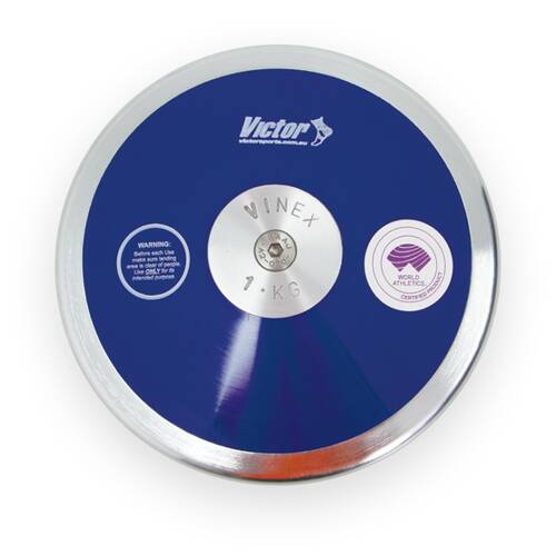 Victor Sports Discus Lo Spin Steel Rim Plastic Side Plates 1kg