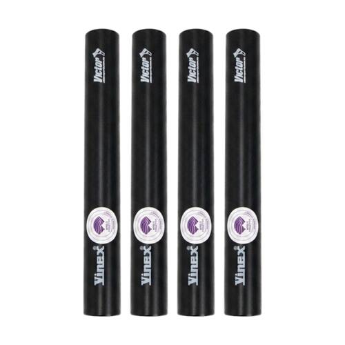 4PK Victor Sports Aluminium Relay Baton Lightweight Smooth Ends Black Senior