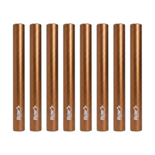 8PK Victor Sports Aluminium Relay Baton Lightweight Smooth Ends Bronze Junior