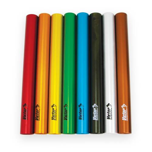 8pc Victor Sports Aluminium Relay Baton Set Junior Lightweight