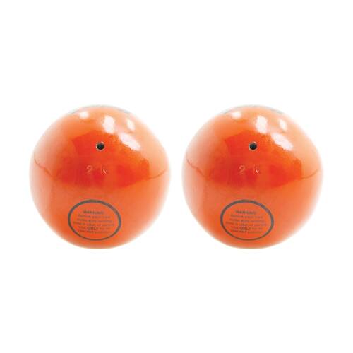2PK Victor Sports Shot Puts Cast Iron Unturned Weight Orange 2kg