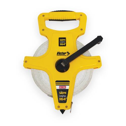 Victor Sports Tape Measure Open Reel Metric Yellow Black 50m