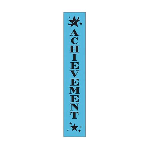 100pc Victor Sports Achievement Ribbons Polyester Achievement Blue 3x17cm