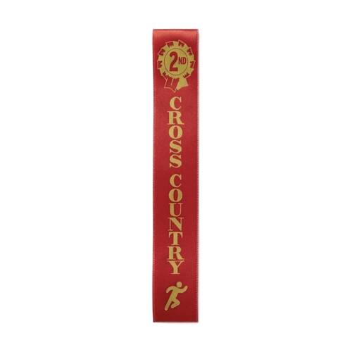 50pc Victor Sports Cross Country Ribbons 2nd Place Polyester 3x17cm