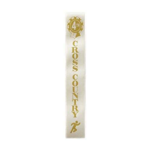 50pc Victor Sports Cross Country Ribbons 4th Place Polyester 3x17cm