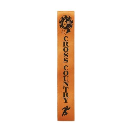 50pc Victor Sports Cross Country Ribbons 6th Place Polyester 3x17cm
