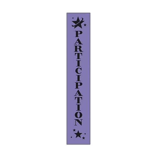 100pc Victor Sports Achievement Ribbons Polyester Participation Purple 3x17cm