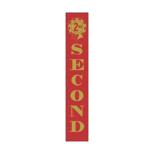100pc Victor Ribbons 2nd Place Polyester Competitor Award Red 3x17cm