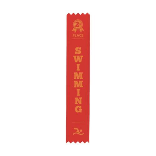 100pc Victor Sports Swimming Ribbons 2nd Place Polyester 3x17cm