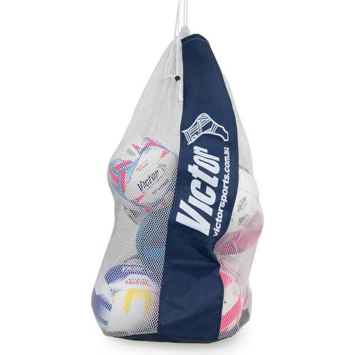 Victor Sports Mesh Ball Bag Large Holds 15 Size 5 Balls W/ Drawstring Closing