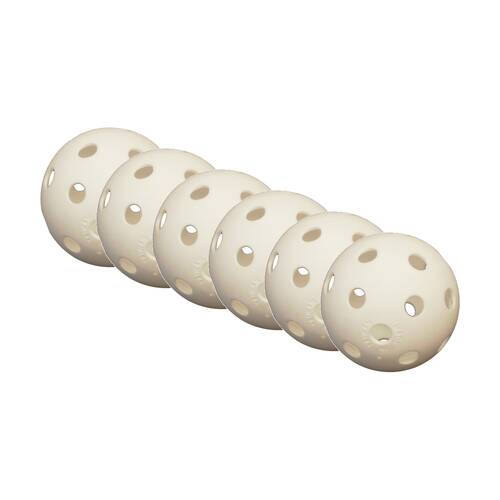 6PK Victor Sports Baseball Airflow Lightweight Plastic Ball White 9 Inch
