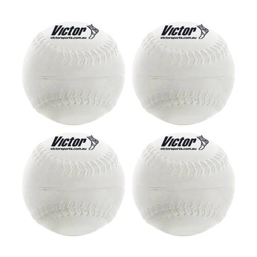 4PK Victor Sports Softball Rubber Kapok Durable Practice Training 12 In