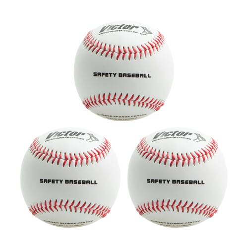 3PK Victor Sports Baseball Softcore Practice Ball Safe Training 9 In