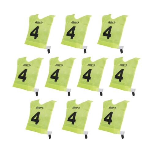 10pc Victor Sports Lightweight Numbered Bibs?Basketball Set Yellow Senior