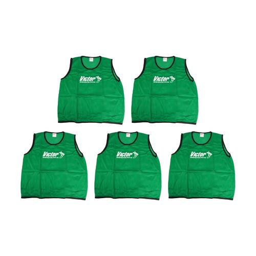 5PK Victor Sports Lightweight Mesh Fitness/Training Vest Green Small