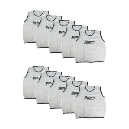 Victor Sports Lightweight Mesh Fitness/Training Team Vest White