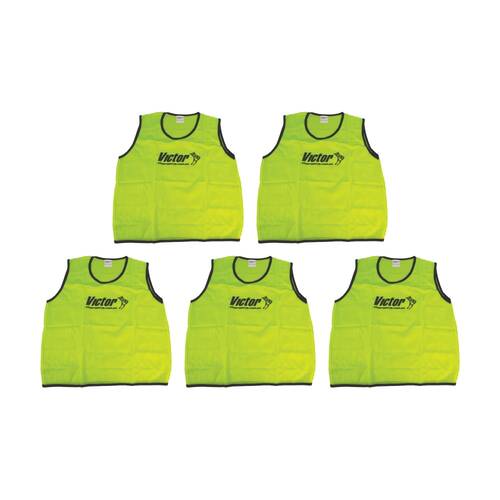 5PK Victor Sports Lightweight Mesh Fitness/Training Vest Yellow X-Large