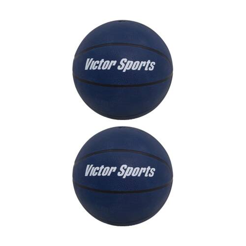 2PK Victor Sports Heavy Duty Durable Rubber Basketball Blue Size 6