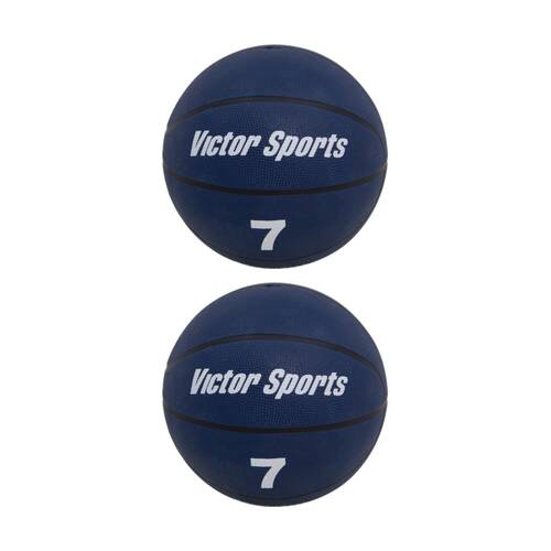 2PK Victor Sports Heavy Duty Durable Rubber Basketball Blue Size 7