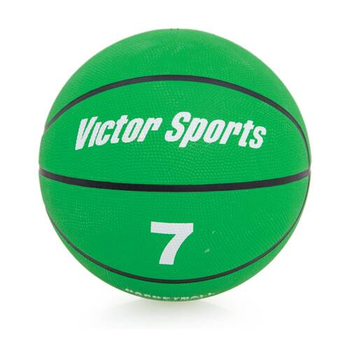 Victor Sports Heavy Duty Durable Rubber Basketball Green Size 7