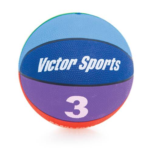 Victor Sports Heavy Duty Durable Rubber Basketball Multi Colour Size 3