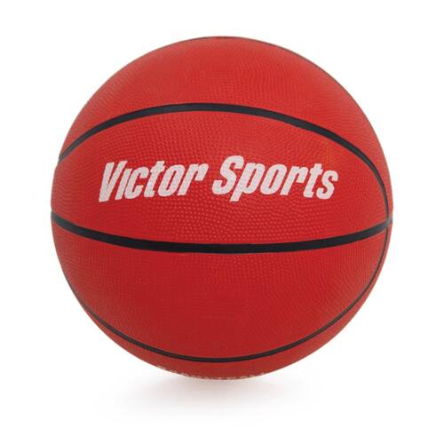 Victor Sports Heavy Duty Durable Rubber Basketball Red Size 6