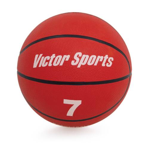 Victor Sports Heavy Duty Durable Rubber Basketball Red Size 7