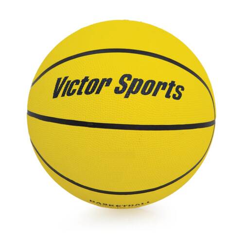 Victor Sports Heavy Duty Durable Rubber Basketball Yellow Size 5