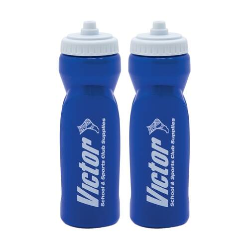 2PK Victor Sports Leak Proof Athlete Water Bottle Blue 800ml W/ Sure Shot Lid
