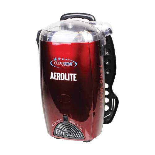 Cleanstar Aerolite Lightweight Backpack Vacuum 1400W W/ 15m Cord Bugandy Red