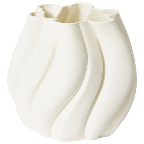 E Style Clover Vase Porcelain Organic Decorative Piece White 25x25x26cm