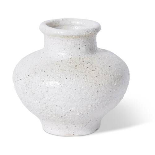 E Style Gugu Neck Vase Elegant Ceramic Decorative Piece White 12x12x11cm