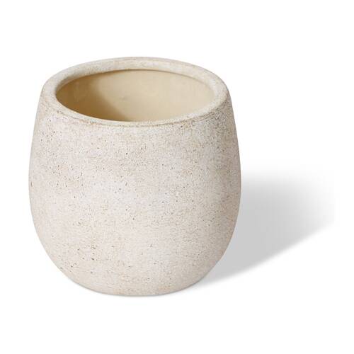 E Style Olsen Pot Ceramic Elegant Decorative Vessel Cream 10x10x9cm