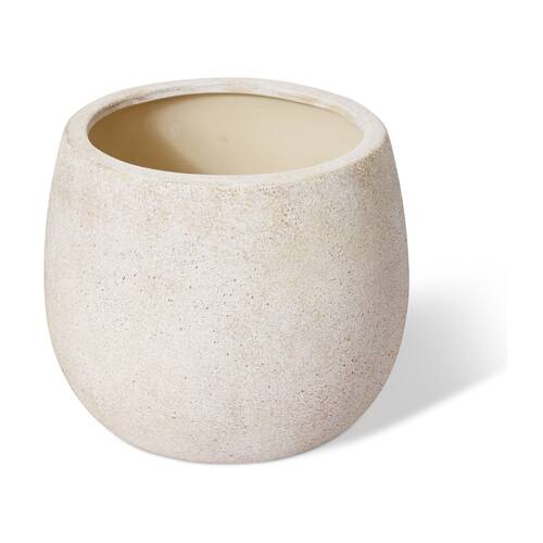 E Style Olsen Pot Ceramic Stylish Decorative Piece Cream 14x14x12cm