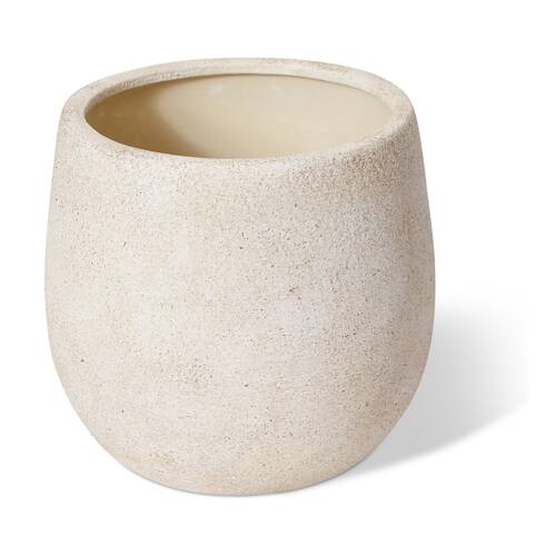 E Style Olsen Pot Ceramic Vessel Stylish Home Decor Cream 16x16x15cm