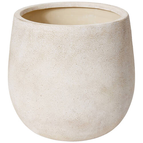 E Style Olsen Pot Ceramic Vessel Elegant Home Decor Cream 28x28x26cm