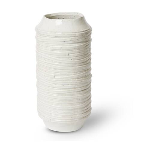 E Style Ellema Vase Ceramic Minimalist Home Decor White 20x20x41cm