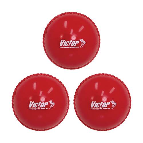 3PK Victor Cricket Ball Plastic Soft Material Suitable For Young Players