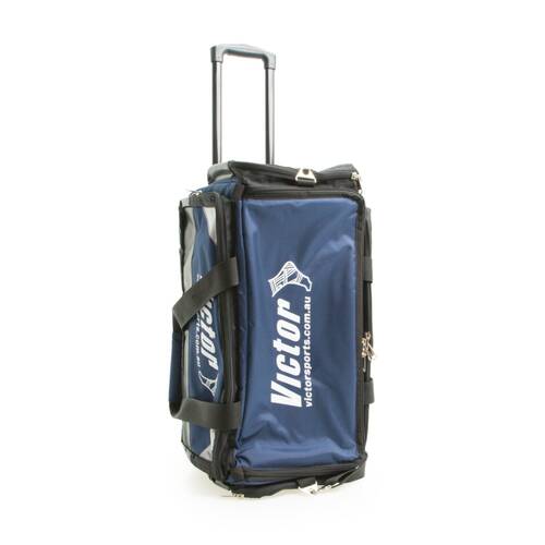 Victor Sports First Aid Bag On Wheels Large Trainer Trolley Blue 75cm