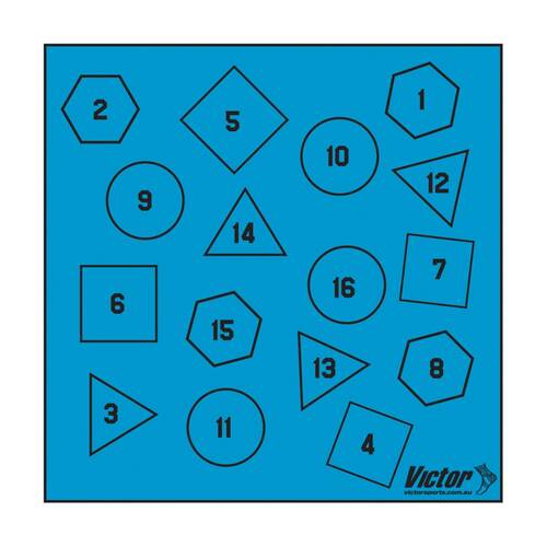 Victor Sports Activity Mat Numbered 1-16 Heavy-Duty Nylon 1x1m