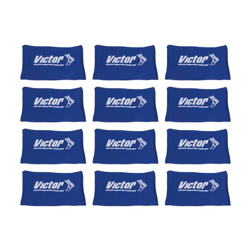 12PK Victor Sports Bean Bag Solid Plastic Fill Educational Sport Blue 10x15cm