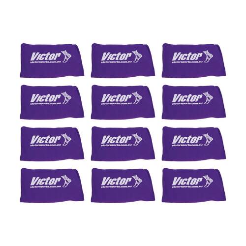 12PK Victor Bean Bag Solid Plastic Fill Educational Sport Purple 10x15cm
