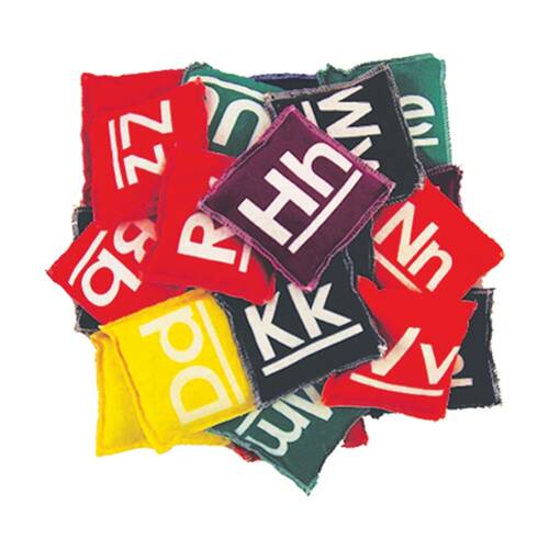 26pc Victor Sports Bean Bag Set Alphabet A-Z Cotton Filled 10x15cm