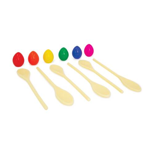 6pc Victor Sports Egg & Spoon Set Eggs Multi-Colour Kids Balance