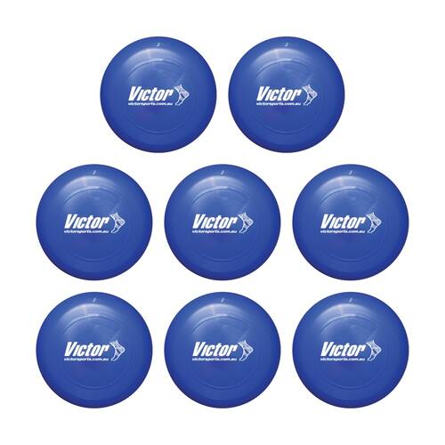 8PK Victor Sports Deluxe Flying Gliding Disc Activity Training Game Blue 27cm