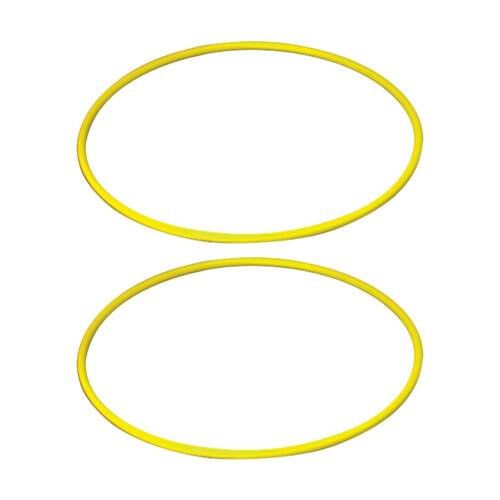2PK Victor Sports Flat Circular Hoop For Fitness Agility Training Yellow 70cm