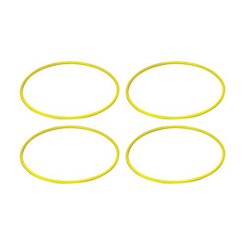 4PK Victor Sports Flat Circular Hoop For Fitness Agility Training Yellow 70cm